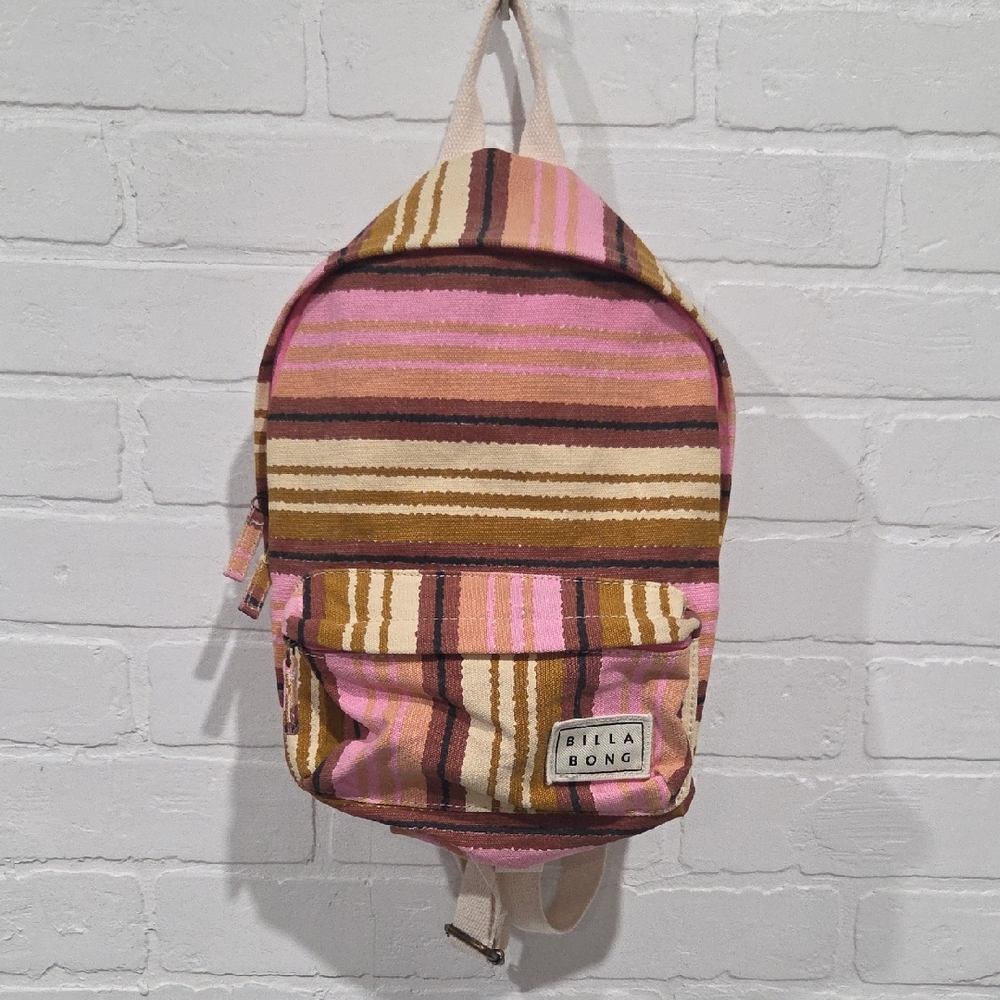 Billabong Multicolor Striped Mini Canvas Backpack